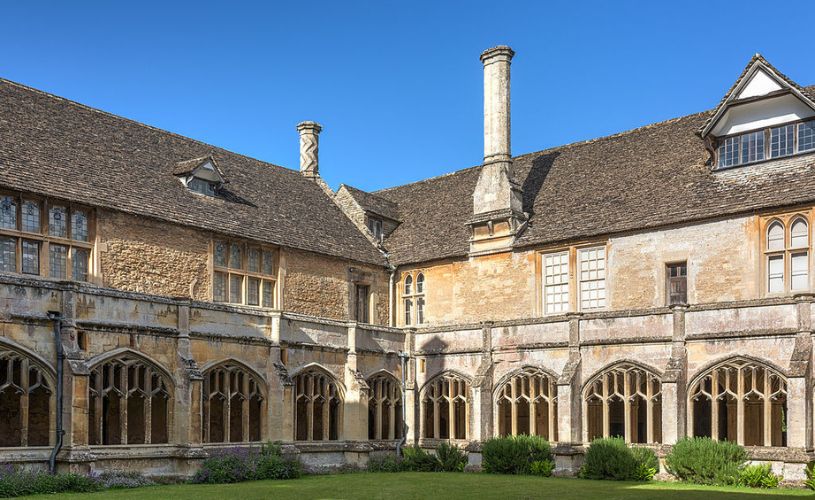 Lacock Abbey and courtyard